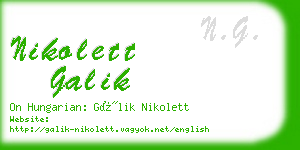 nikolett galik business card